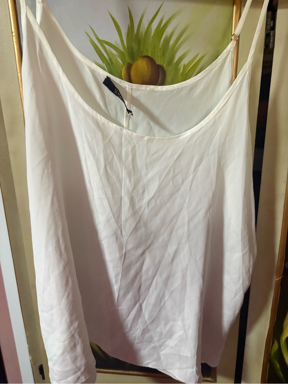 Seventy White Silk-Blend Slip Camisole
